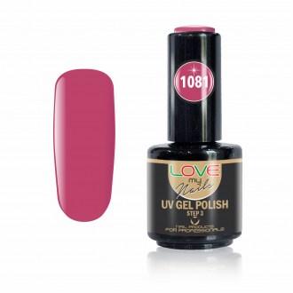 Love My Nails Ημιμόνιμο Βερνίκι Νυχιών UV/LED 1081 Σκούρο Ροζ  - 16ml - 18003-1081