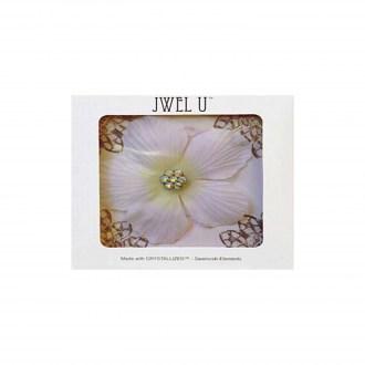 Μεταξωτή Ορχιδέα Μαλλιών Swarovski - Λευκό - 305034-01