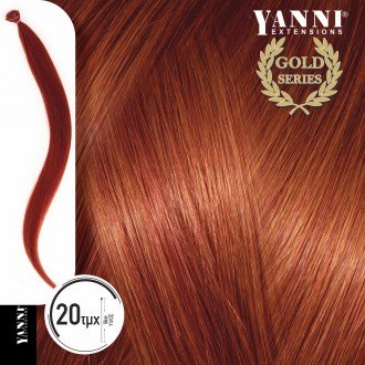 Extensions Κερατίνης Φυσική Τρίχα Νο 7.44 Ξανθό Χάλκινο Ενισχυμένο-50cm 21101-744