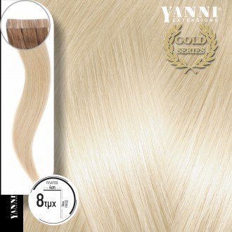 Τρέσα Φυσική Τρίχα Αυτοκόλλητη Gold Series Νο 10.00 Ξανθό Πλατινέ-50cm 21104-1000
