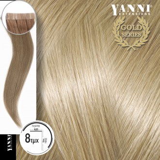 Τρέσα Φυσική Τρίχα Αυτοκόλλητη Gold Series Νο 9.13 Ξανθό Πολύ Ανοιχτό Μπεζ-50cm 21104-913