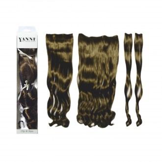 ΣΕΤ Extensions Συνθετική Μπούκλα Καστανό 45cm - 21530