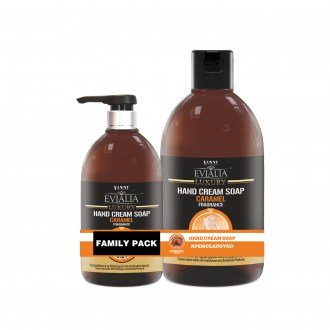 family pack - Evialia Hand Cream Soap καραμελα με κρέμα - 1lt + 500ml 24038-3