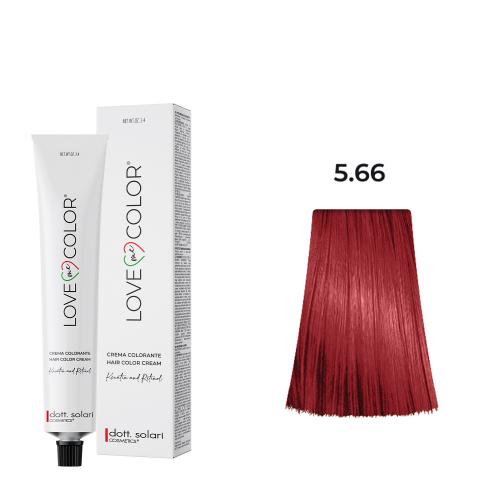 Love Me Color Βαφή μαλλιών 5.66 Καστανό Ανοιχτό Έντονο Κόκκινο-100ml N10000-566