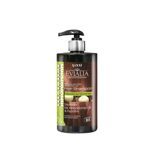 Evialia Σαμπουάν με Κερατίνη κ Λάδι Macadamia Βιταμίνες, B5 κ Πλούσια Ενεργά-500ml 11045