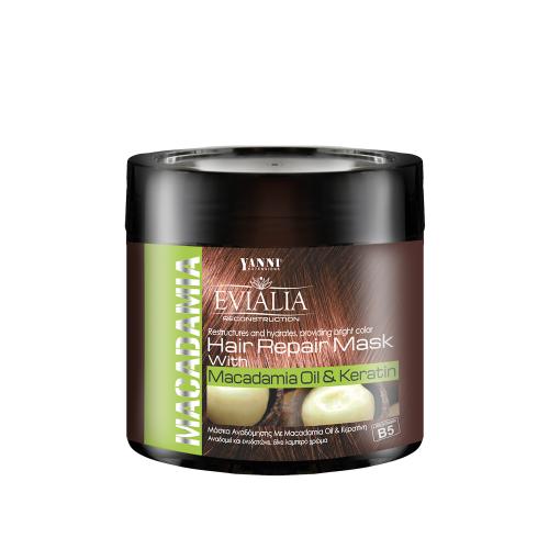 Evialia Μάσκα Μαλλιών με Λάδι Macadamia κ Κερατίνη, Β5 κ Πλούσια Ενεργά-500ml 11315