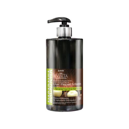 Evialia Μάσκα Μαλλιών με Λάδι Macadamia κ Κερατίνη Αντλία, Β5 κ Πλούσια Ενεργά-500ml 11315-2