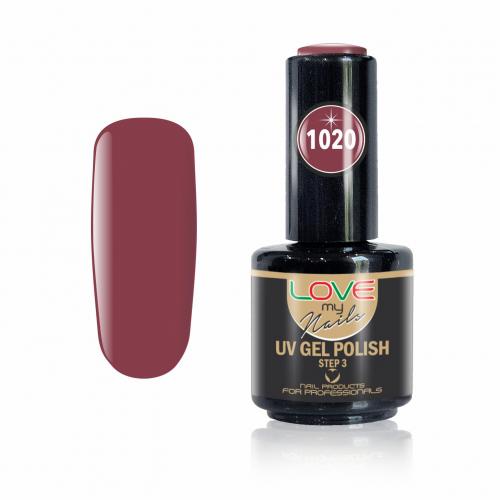 Love My Nails Ημιμόνιμο Βερνίκι Νυχιών UV/LED 1020 Μπορντώ Μωβ - 16ml - 18003-1020