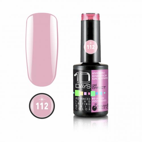 10Days Gel Effect Βερνίκι Νυχιών 112 Ροζ κουφετί - 11ml - 18020-112