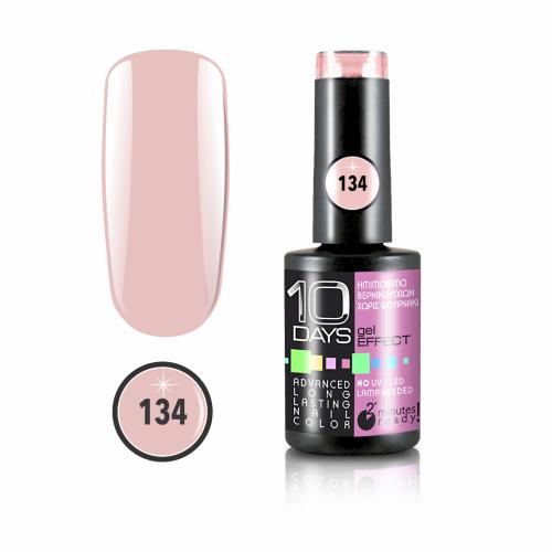 10Days Gel Effect Βερνίκι Νυχιών 134 Ροζ nude ανοιχτό - 11ml - 18020-134