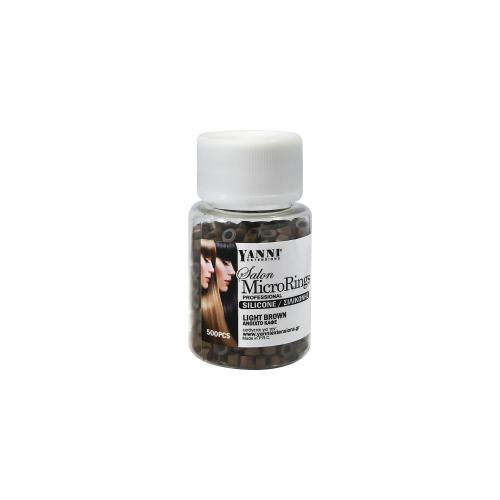 Micro Rings Σιλικόνης Ανοιχτό Καφέ Συσκευασία - 500Τεμ - 21168-3