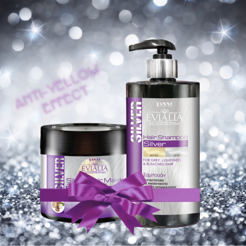 Σετ Περιποίησης Μαλλιών Silver κατά των κίτρινων Shampoo 500ml+Mask 500ml S-11047-11335